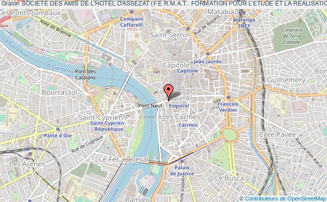 plan association Societe Des Amis De L'hotel D'assezat (f.e.r.m.a.t.: Formation Pour L'etude Et La Realisation De Ma Mediatheque D'assezat A Toulouse) Toulouse