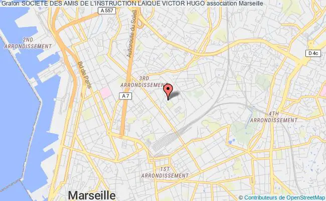 plan association Societe Des Amis De L'instruction Laique Victor Hugo Marseille