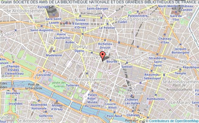plan association Societe Des Amis De La Bibliotheque Nationale Et Des Grandes Bibliotheques De France Paris
