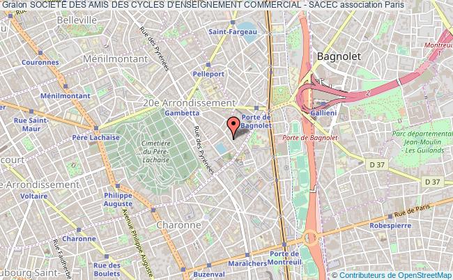 plan association Societe Des Amis Des Cycles D'enseignement Commercial - Sacec Paris