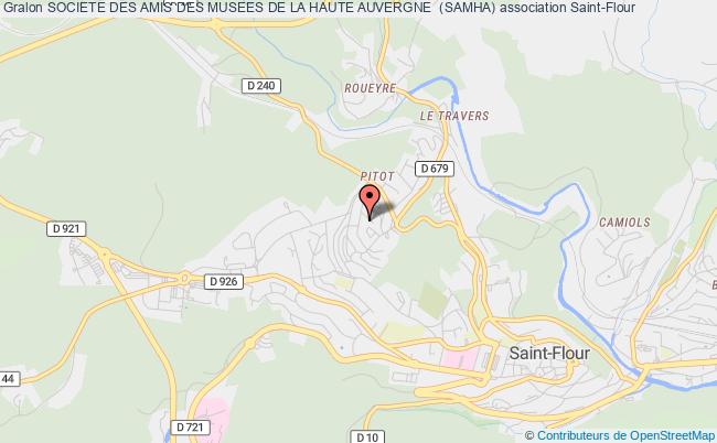 plan association Societe Des Amis Des Musees De La Haute Auvergne  (samha) Saint-Flour