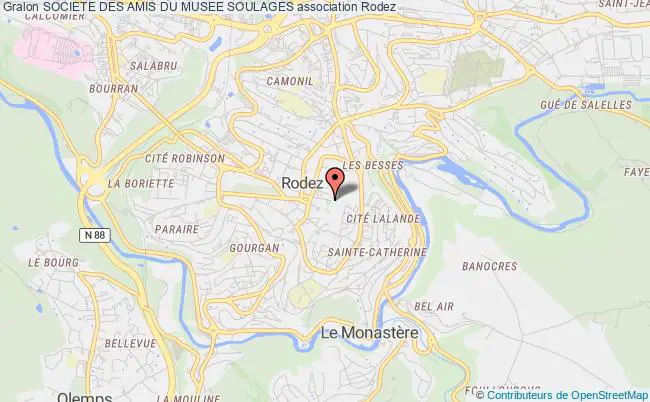 plan association Societe Des Amis Du Musee Soulages Rodez
