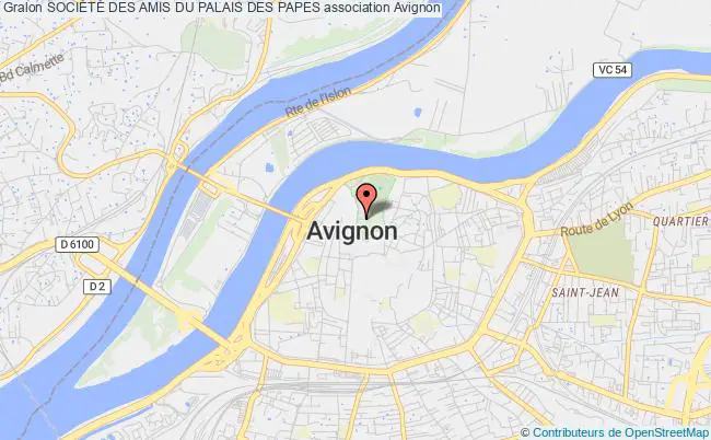 plan association SociÉtÉ Des Amis Du Palais Des Papes Avignon
