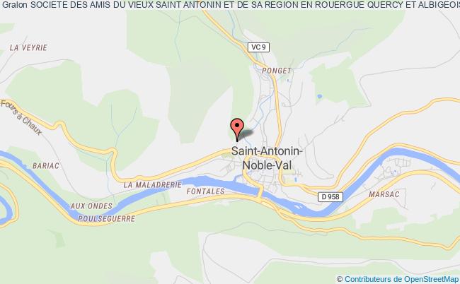 plan association Societe Des Amis Du Vieux Saint Antonin Et De Sa Region En Rouergue Quercy Et Albigeois Saint-Antonin-Noble-Val