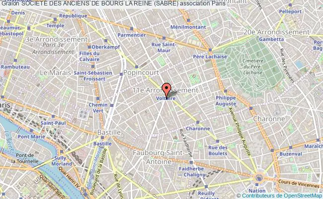 plan association Societe Des Anciens De Bourg La Reine (sabre) Paris