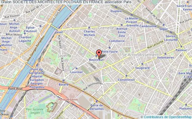 plan association Societe Des Architectes Polonais En France Paris