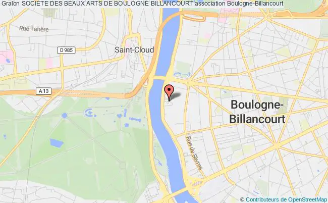 plan association Societe Des Beaux Arts De Boulogne Billancourt Boulogne-Billancourt
