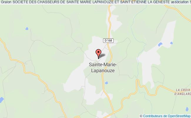 plan association Societe Des Chasseurs De Sainte Marie Lapanouze Et Saint Etienne La Geneste Sainte-Marie-Lapanouze
