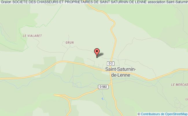 plan association Societe Des Chasseurs Et Proprietaires De Saint Saturnin De Lenne Saint-Saturnin-de-Lenne