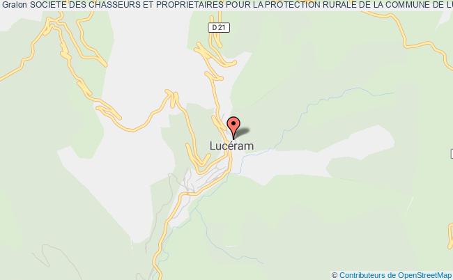 plan association Societe Des Chasseurs Et Proprietaires Pour La Protection Rurale De La Commune De Luceram (scpprl) Lucéram