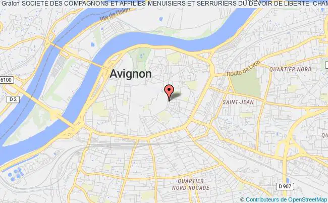 plan association Societe Des Compagnons Et Affilies Menuisiers Et Serruriers Du Devoir De Liberte  Chambre D Avignon Avignon