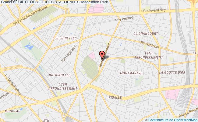 plan association Societe Des Etudes Staeliennes Paris