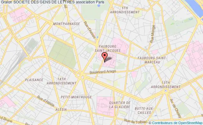plan association Societe Des Gens De Lettres Paris