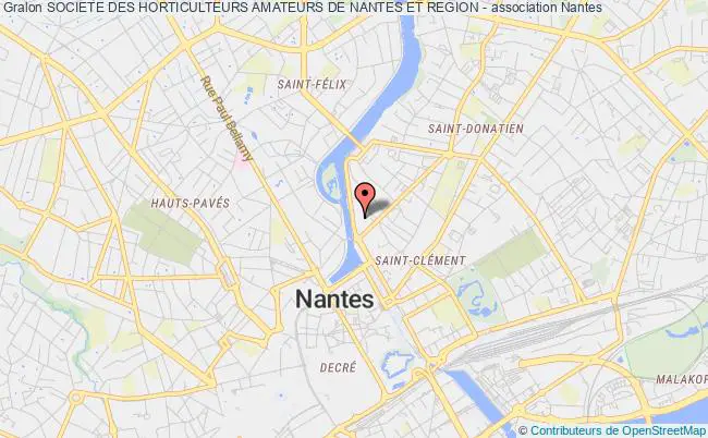plan association Societe Des Horticulteurs Amateurs De Nantes Et Region - Nantes