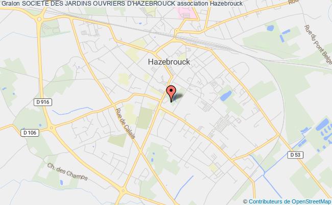 plan association Societe Des Jardins Ouvriers D'hazebrouck Hazebrouck