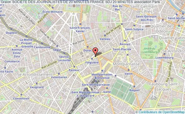 plan association Societe Des Journalistes De 20 Minutes France Sdj 20 Minutes Paris 15e