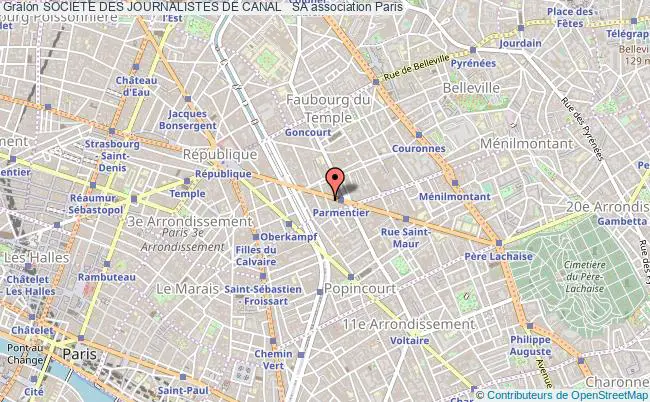 plan association Societe Des Journalistes De Canal + Sa Paris