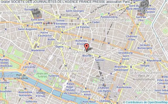 plan association Societe Des Journalistes De L'agence France Presse Paris