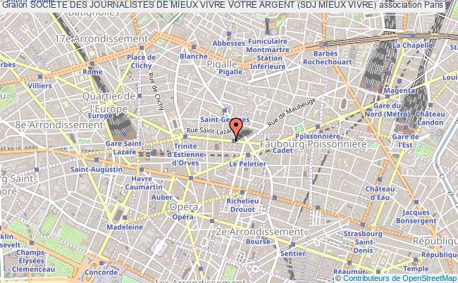 plan association Societe Des Journalistes De Mieux Vivre Votre Argent (sdj Mieux Vivre) Paris