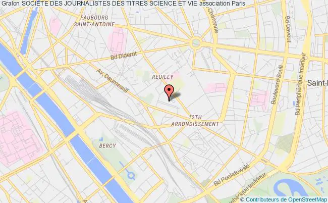 plan association Societe Des Journalistes Des Titres Science Et Vie Paris