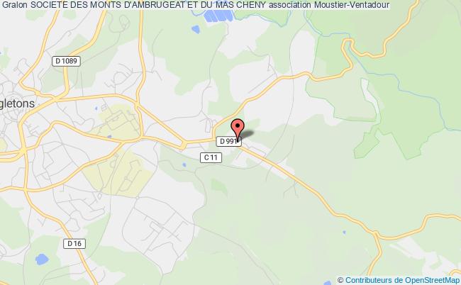 plan association Societe Des Monts D'ambrugeat Et Du Mas Cheny Moustier-Ventadour