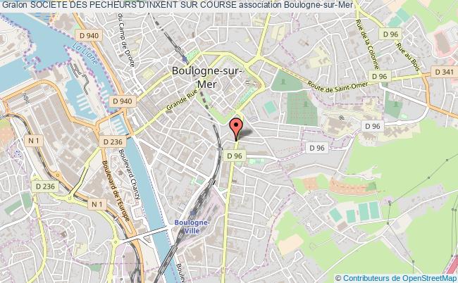 plan association Societe Des Pecheurs D'inxent Sur Course Boulogne-sur-Mer