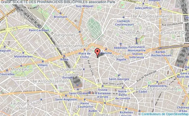 plan association Societe Des Pharmaciens Bibliophiles Paris