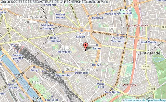 plan association Societe Des Redacteurs De La Recherche Paris