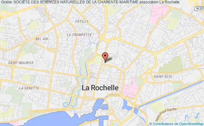 plan association Societe Des Sciences Naturelles De La Charente-maritime La    Rochelle