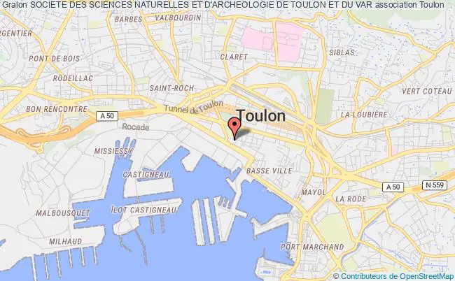 plan association Societe Des Sciences Naturelles Et D'archeologie De Toulon Et Du Var Toulon
