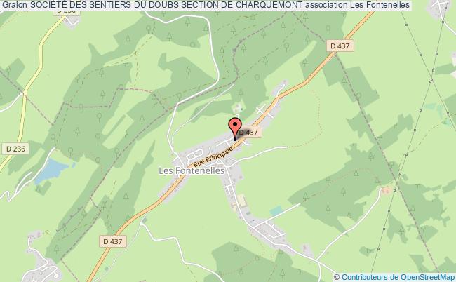 plan association SociÉtÉ Des Sentiers Du Doubs Section De Charquemont Les   Fontenelles