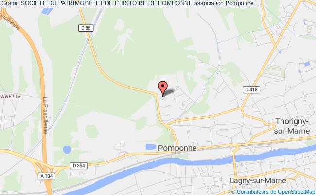 plan association Societe Du Patrimoine Et De L'histoire De Pomponne Pomponne