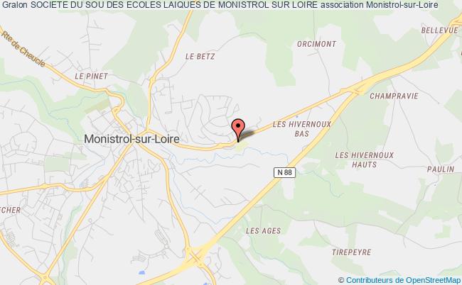 plan association Societe Du Sou Des Ecoles Laiques De Monistrol Sur Loire Monistrol-sur-Loire