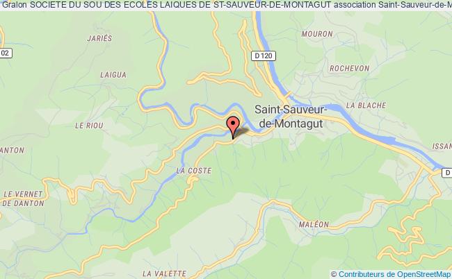 plan association Societe Du Sou Des Ecoles Laiques De St-sauveur-de-montagut Saint-Sauveur-de-Montagut