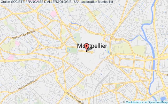 plan association Societe Francaise D'allergologie (sfa) Montpellier