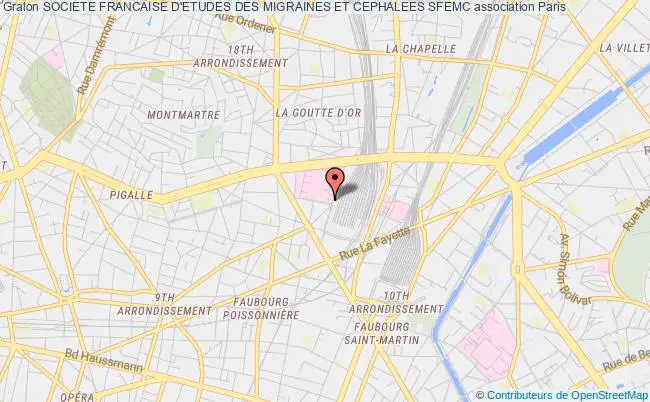 plan association Societe Francaise D'etudes Des Migraines Et Cephalees Sfemc Paris