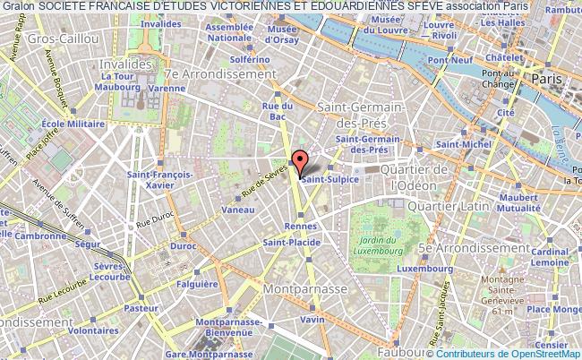 plan association Societe Francaise D'etudes Victoriennes Et Edouardiennes Sfeve Paris