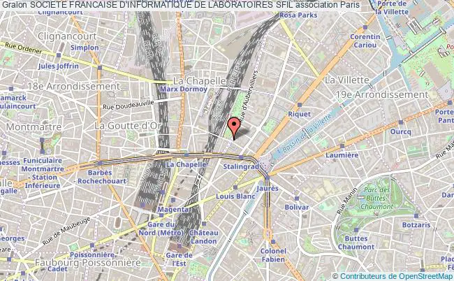 plan association Societe Francaise D'informatique De Laboratoires Sfil Paris 14e