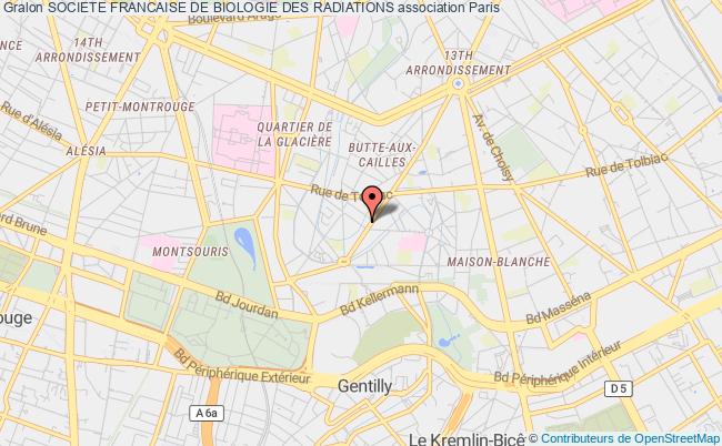 plan association Societe Francaise De Biologie Des Radiations Paris