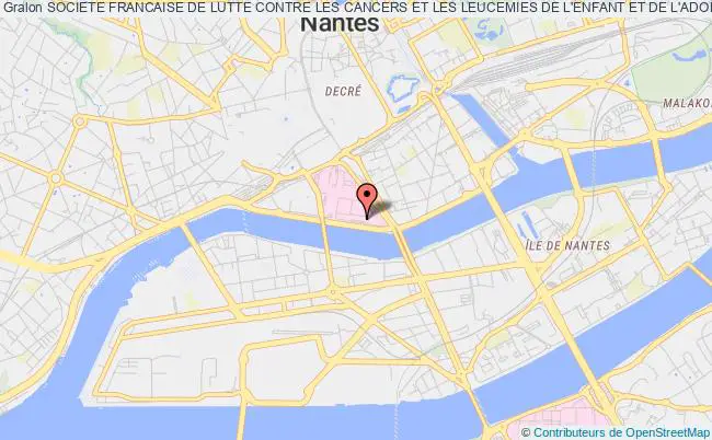 plan association Societe Francaise De Lutte Contre Les Cancers Et Les Leucemies De L'enfant Et De L'adolescent (sfce) Nantes