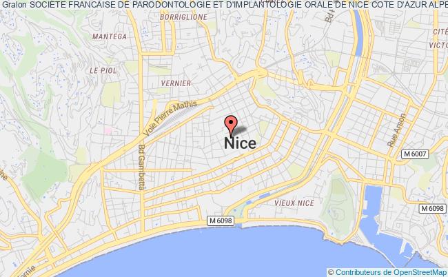 plan association Societe Francaise De Parodontologie Et D'implantologie Orale De Nice Cote D'azur Alpes Maritimes Nice