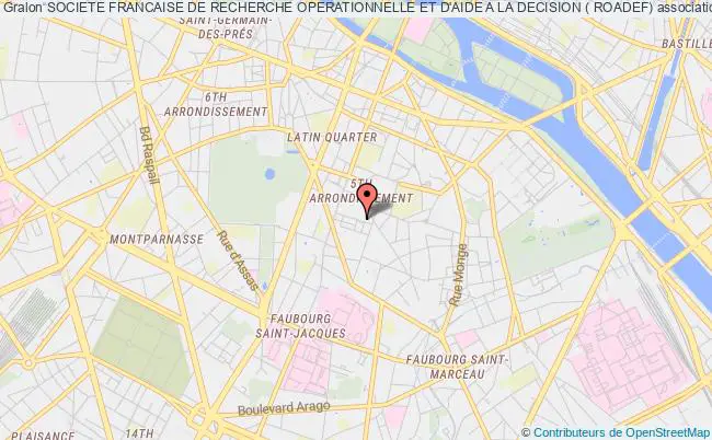 plan association Societe Francaise De Recherche Operationnelle Et D'aide A La Decision ( Roadef) Paris