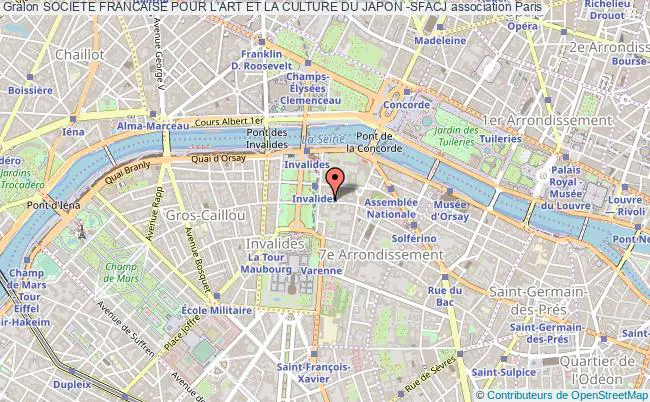 plan association Societe Francaise Pour L'art Et La Culture Du Japon -sfacj Paris