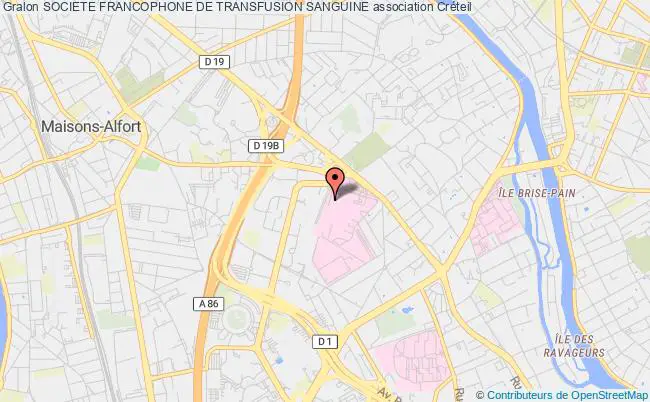 plan association Societe Francophone De Transfusion Sanguine Créteil