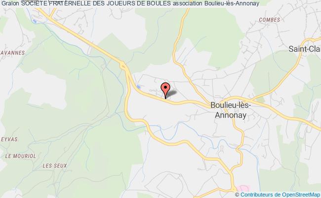 plan association Societe Fraternelle Des Joueurs De Boules Boulieu-lès-Annonay