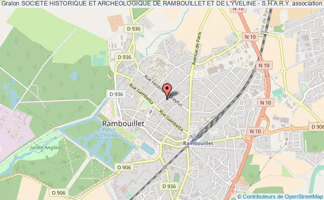 plan association Societe Historique Et Archeologique De Rambouillet Et De L'yveline - S.h.a.r.y. Rambouillet