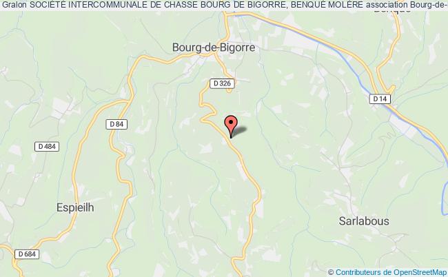 plan association SociÉtÉ Intercommunale De Chasse Bourg De Bigorre, BenquÉ MolÈre Bourg-de-Bigorre