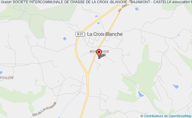plan association Societe Intercommunale De Chasse De La Croix -blanche - Bajamont - Castella La    Croix-Blanche