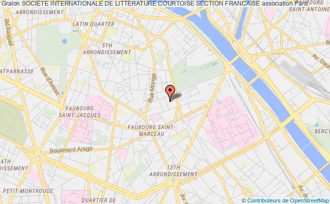 plan association Societe Internationale De Litterature Courtoise Section Francaise Paris