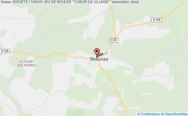 plan association Societe L'union Jeu De Boules " Coeur De Village " Jarzé Village